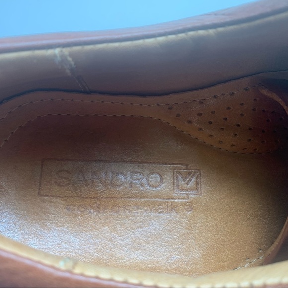 Sandro Moscoloni Men’s Light Brown Comfort Walk Leather Oxford Made In Brazil - Picture 2 of 11